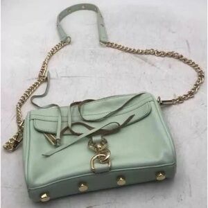 Rebecca Minkoff in Mint Green/Blue Leather MAC Crossbody Bag Great Shape